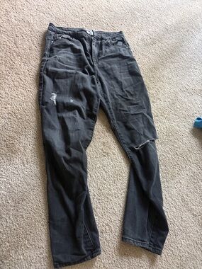 RSQ Women's Skinny Jeans in Washed Black with Distressed Knees